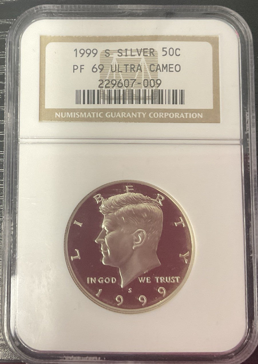 1999 S Silver 50 C PF 69 Ultra Cameo