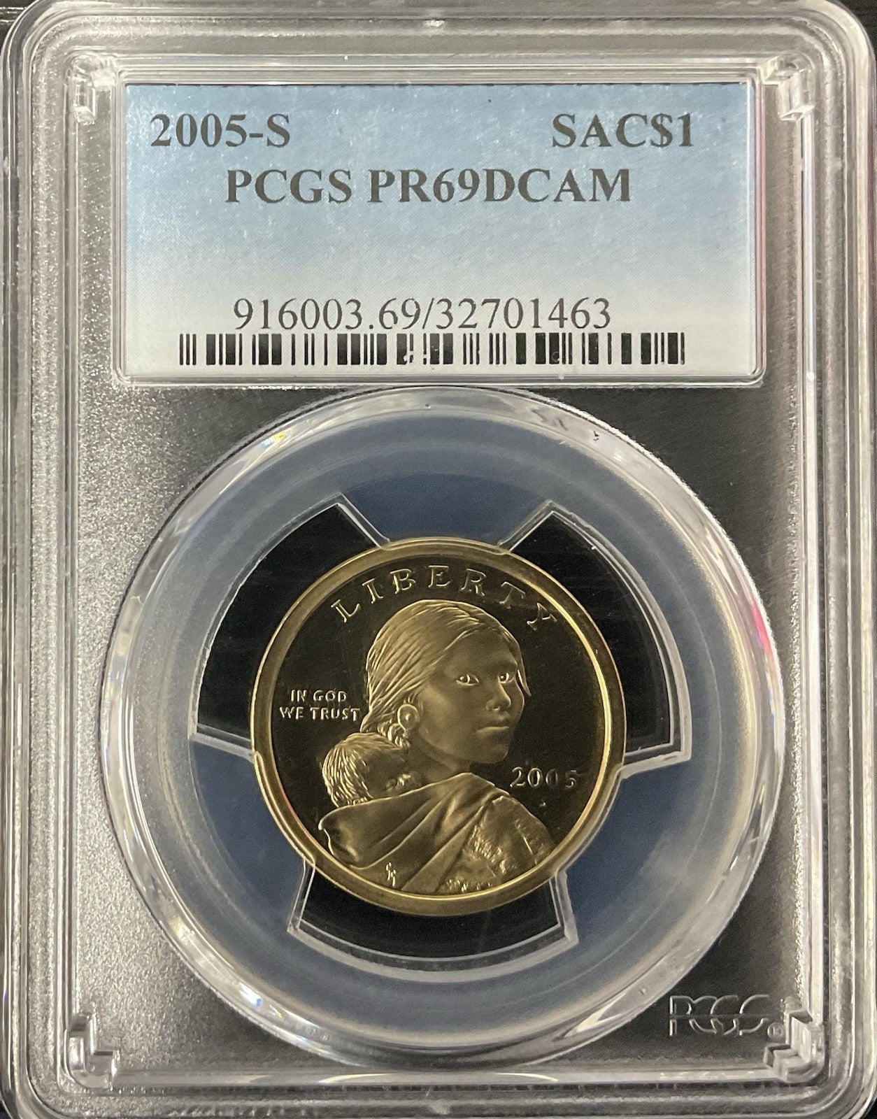 2005-S SAC $1 PCGS 69 DCAM