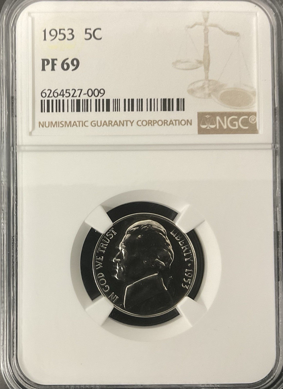 1953 Nickel NGC PF69