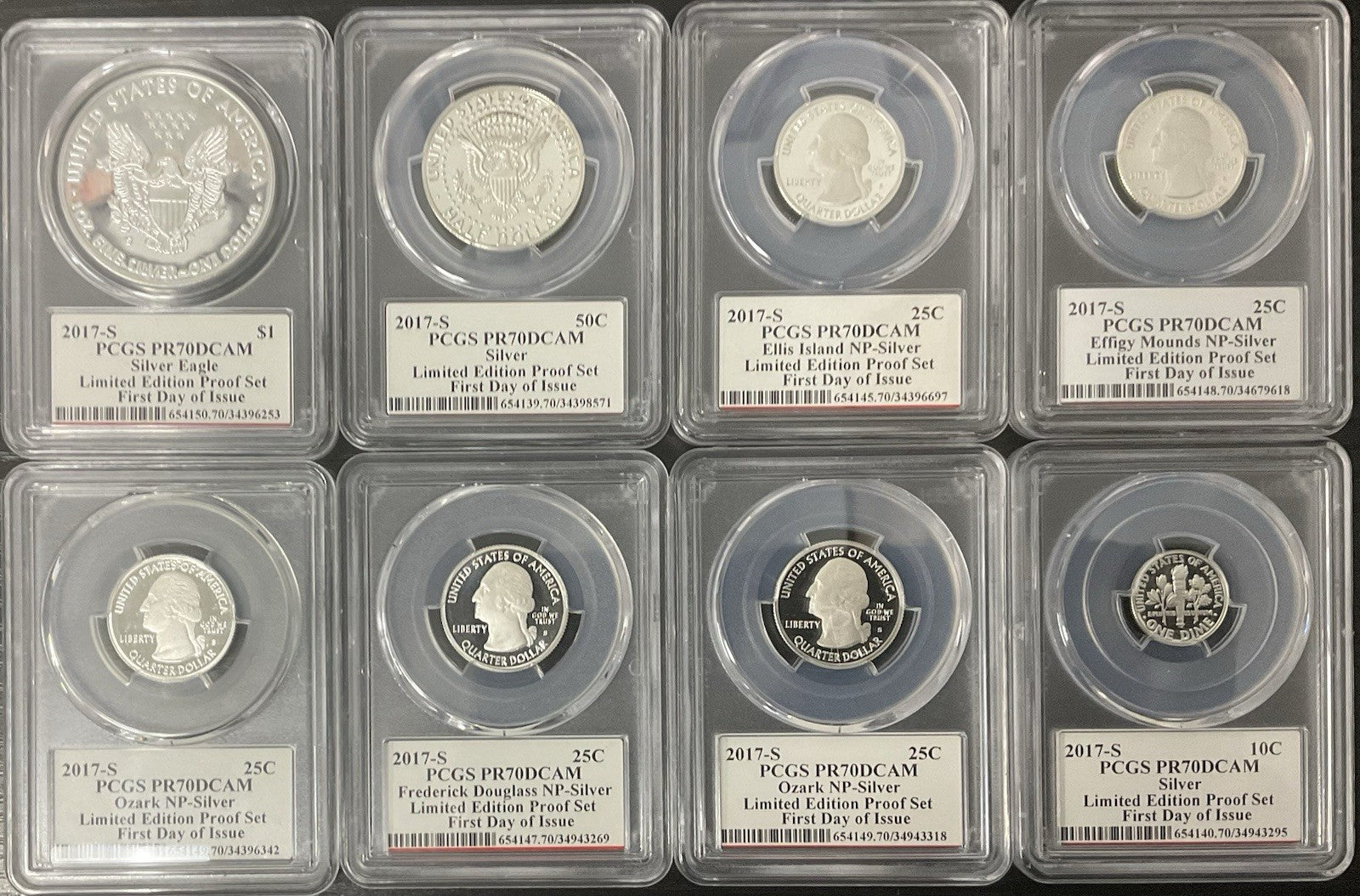 RARE 2017-S 8-Coin Limited Edition Proof Set PCGS PR70DCAM FDI Mercanti Signed