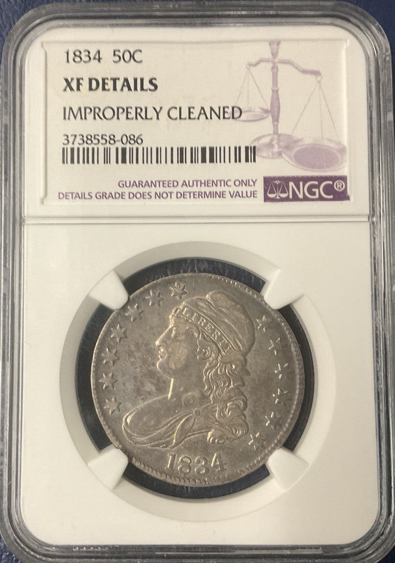 1834 50C Capped Bust XF Details