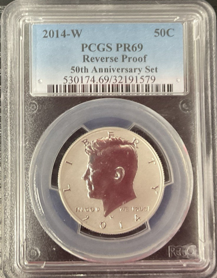 2014-W 50 C PCGS PR69 Reverse Proof 50th Anniversary Set