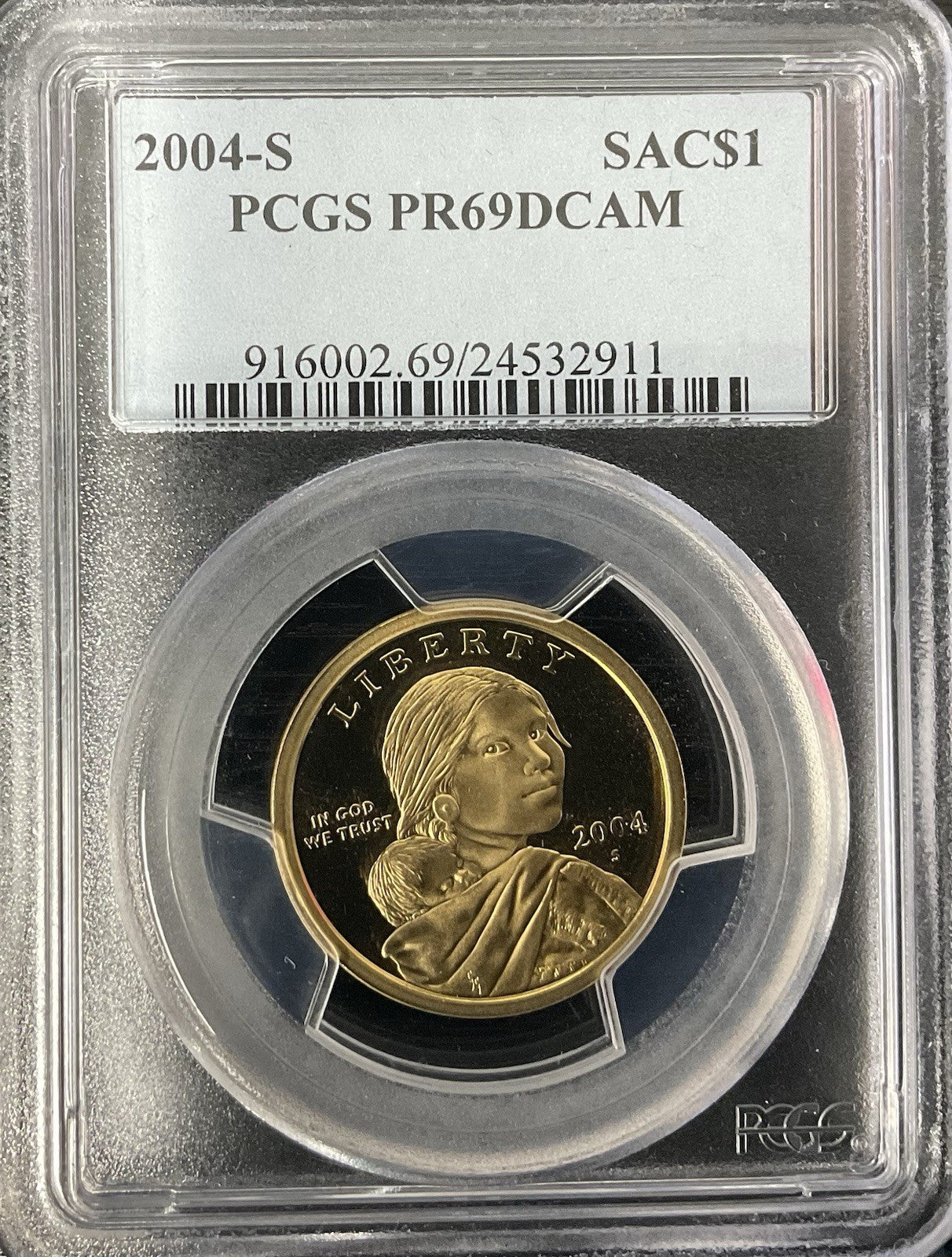 2004-S SAC $1 PCGS 69 DCAM