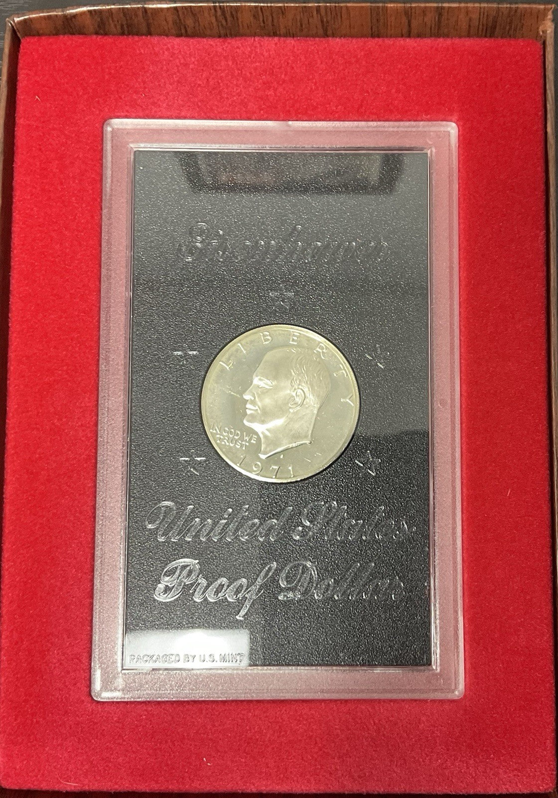 1971-S Eisenhower Silver Dollar Brown Box