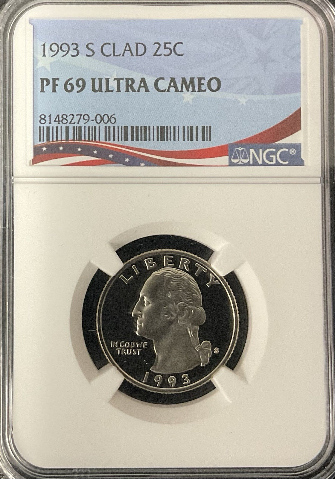 1993 S CLAD NGC 69 Ultra Cameo