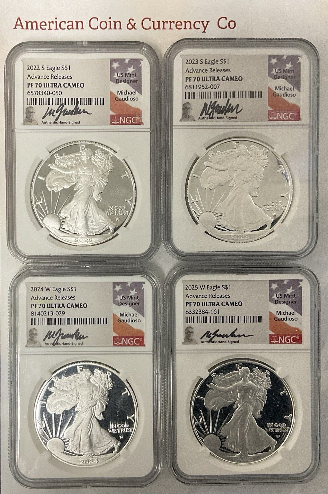 American Eagle 4-Coin Proof Set 2022-2025 NGC PF70UCAM Advanced Release
