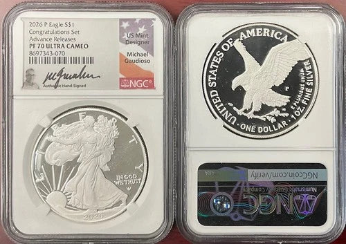 2026-P Proof Silver Eagle 🎉 NGC PF70 UCAM | Congratulations Set | Advanced Rel