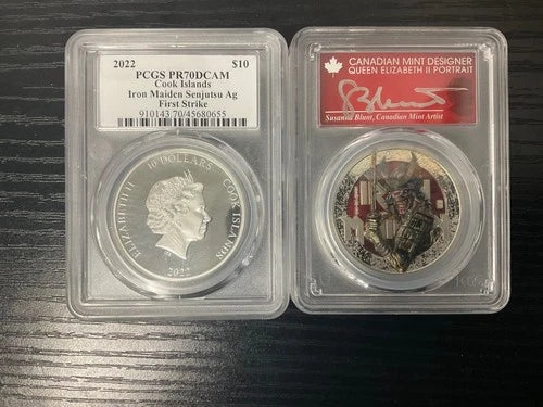 2022 2 oz $10 Silver Iron Maiden Senjutsu PCGS PR70DCAM First Strike Susanna